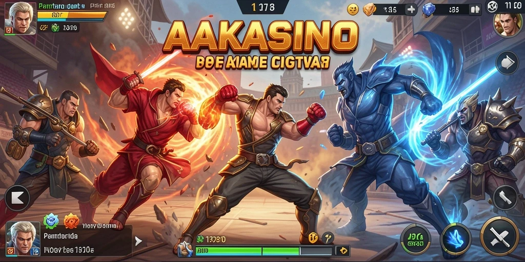 Tampilan gameplay AAKASINO yang intens dan menarik.