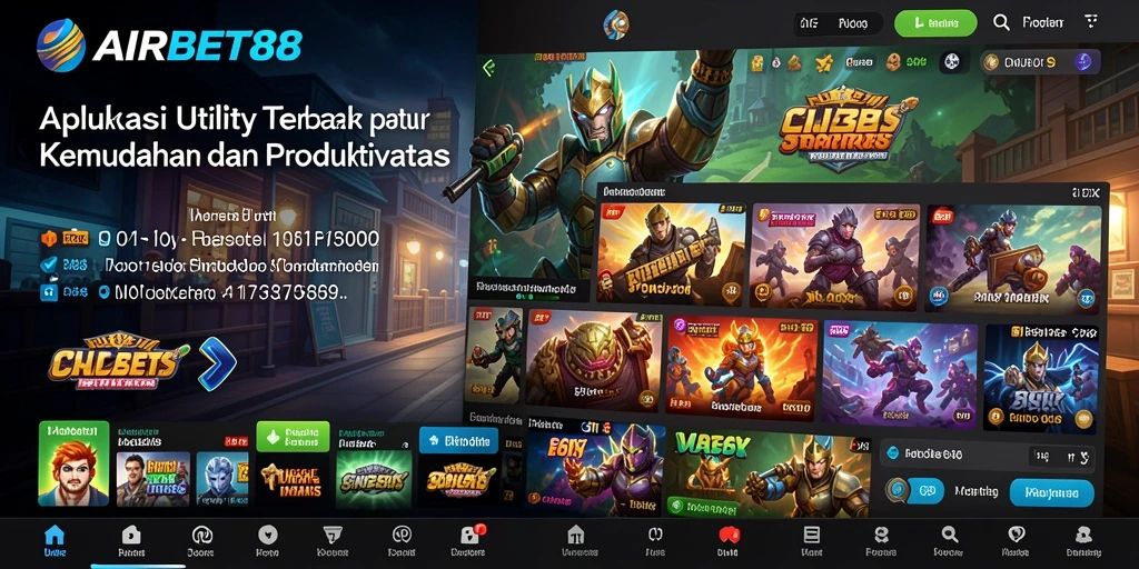 Tampilan antarmuka AIRBET88 yang sederhana dan modern.