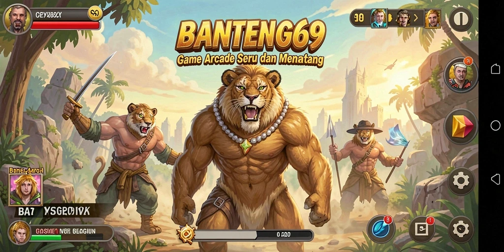 Tampilan gameplay seru dan menantang dari BANTENG69.