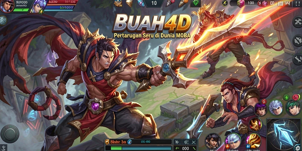 Gameplay seru di BUAH4D saat pertarungan terjadi.