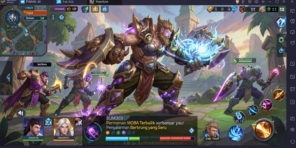 Tampilan gameplay BUMI303 dengan aksi pertempuran yang intens.