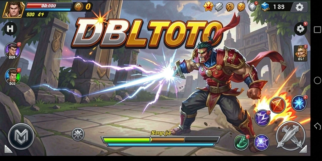 Tampilan menarik dari gameplay Fighting di DBLTOTO.