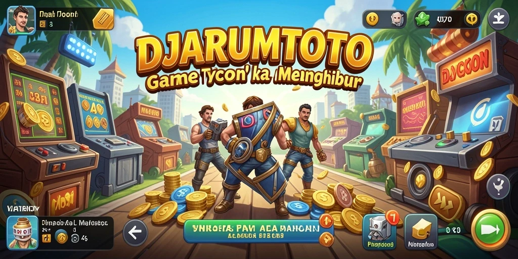 Screenshot gameplay DJARUMTOTO menampilkan manajemen bisnis yang strategis.