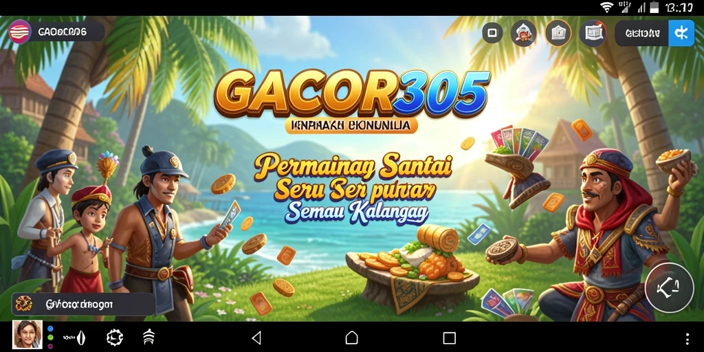 Tampilan gameplay GACOR305 yang mengasyikkan dan berwarna-warni.