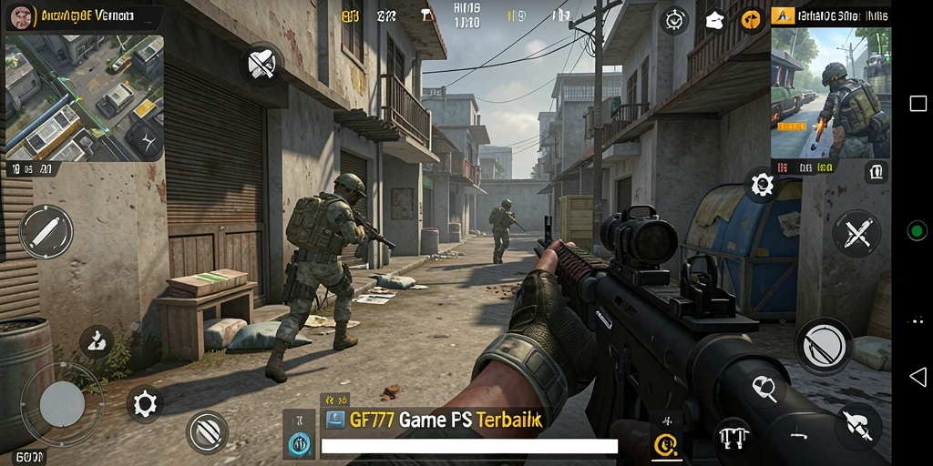 Tampilan gameplay mendebarkan dari GF777 dengan aksi menembak yang seru.