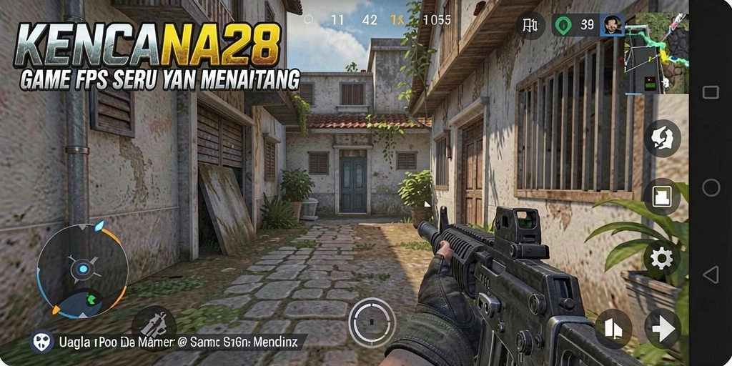 Tampilan gameplay KENCANA28 dengan aksi menembak yang mendebarkan.