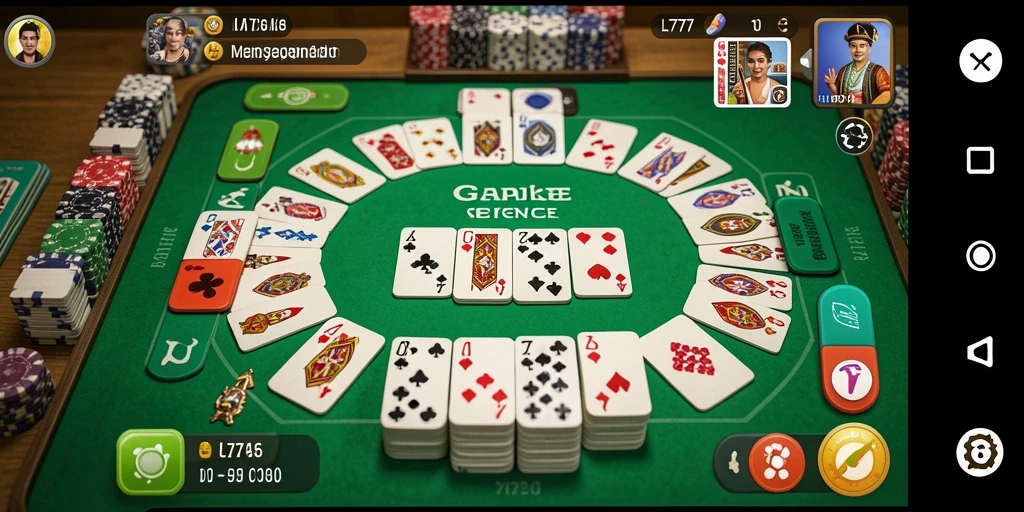Tampilan gameplay L777 yang seru dan interaktif saat bermain Gaple.