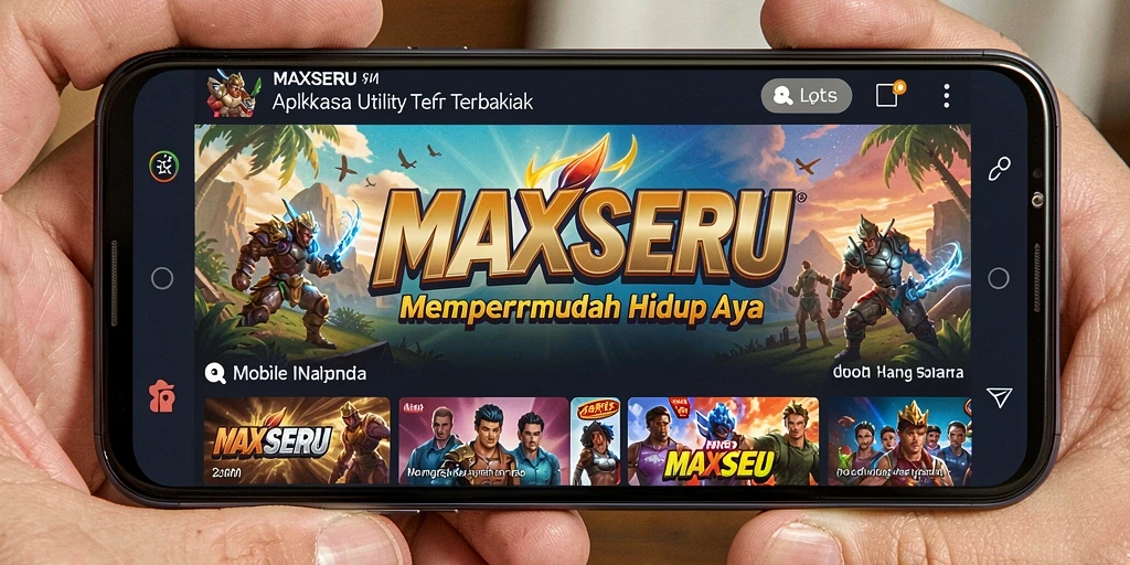 Tampilan utama aplikasi MAXSERU dengan fitur Utility.
