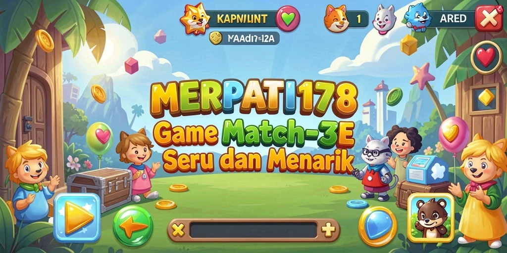 Tangkapan layar utama dari gameplay seru Match-3.