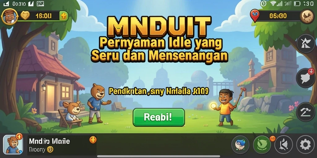 Screenshot gameplay MNDUIT yang menunjukkan mekanisme Idle yang menarik.