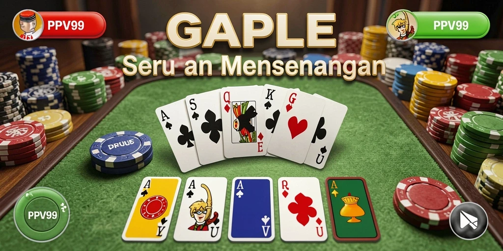 Tampilan gameplay seru dari aplikasi Gaple PPV99.