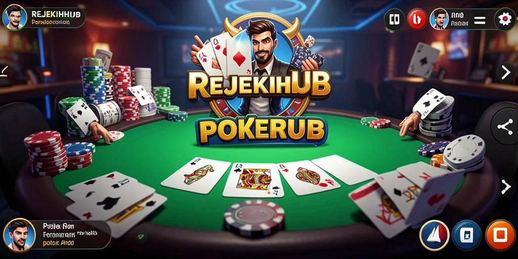 Tampilan gameplay seru di REJEKIHUB saat bermain Poker.