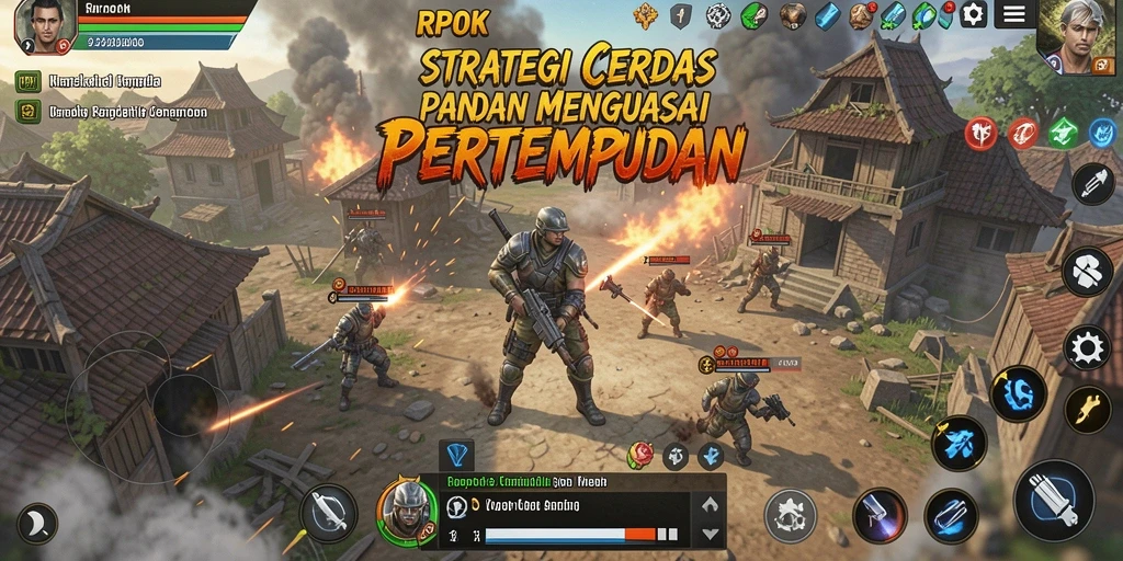 Screenshot gameplay RPOK menampilkan pertempuran strategis yang mendebarkan.