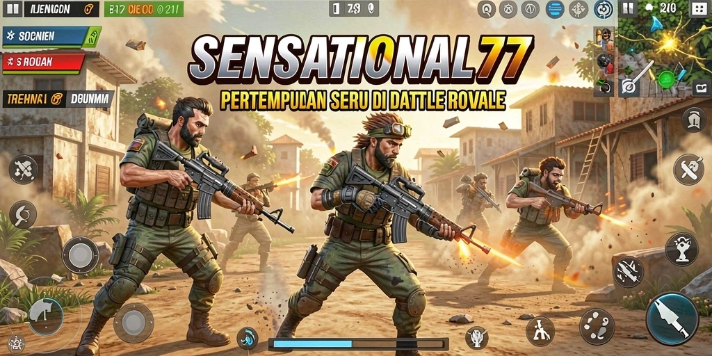 Tampilan gameplay aksi dari SENSATIONAL77 yang intens dan mendebarkan.
