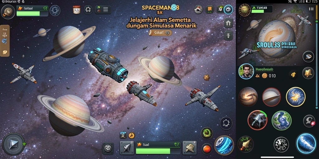 Screenshot gameplay SPACEMAN88 menampilkan petualangan luar angkasa yang mendebarkan.