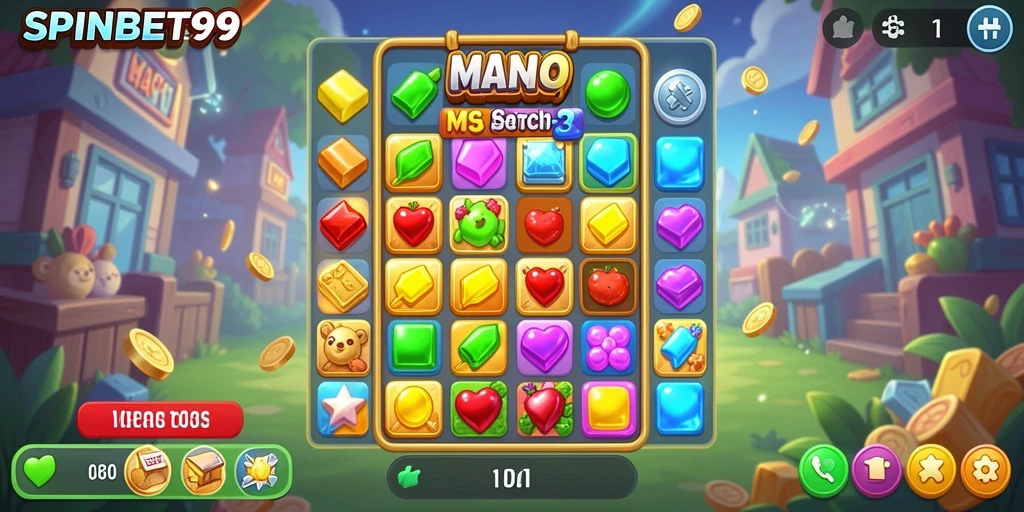 Tampilan gameplay SPINBET99 yang menarik dan penuh warna.