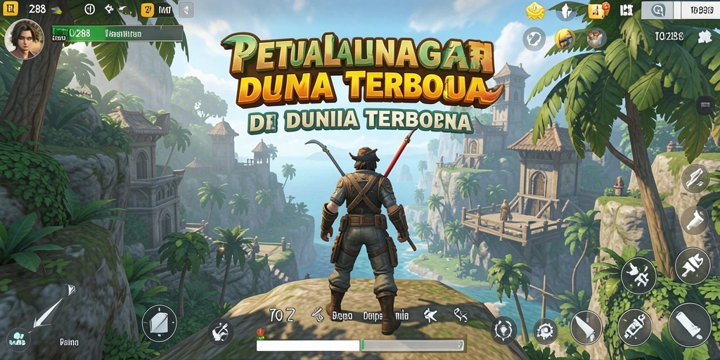 Screenshot TO288 menampilkan aksi eksplorasi dalam dunia terbuka yang kaya dan dinamis.