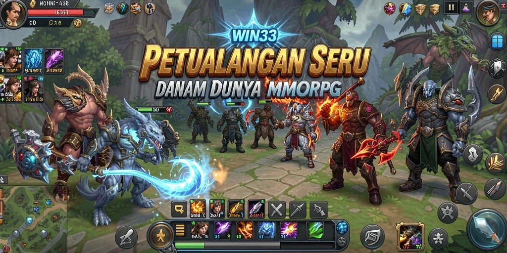 Tampilan gameplay yang mendebarkan dalam dunia MMORPG.