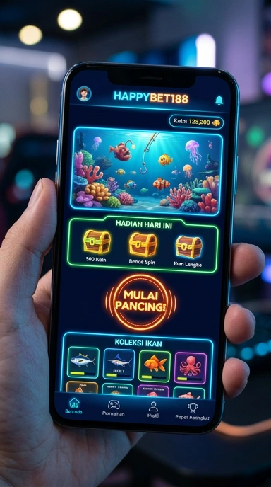 Tampilan fitur bonus menarik di aplikasi happybet188.
